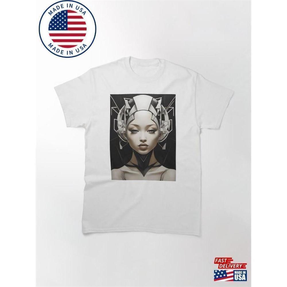 Geometric Elegance Minimal Abstract Modern Art Classic T Shirt